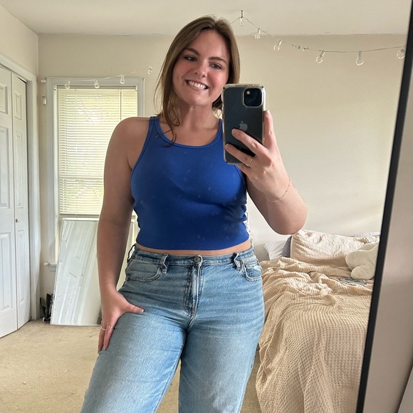 Wild Fable Ribbed Blue Tank Top - Picture 2 of 3